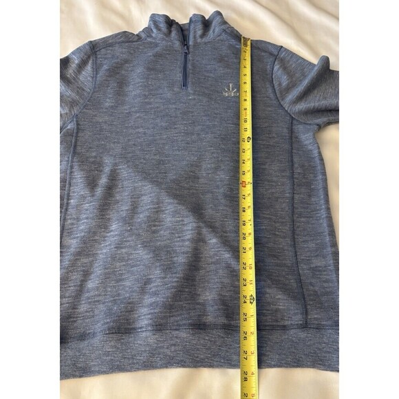 ANCHOR BOYS All Time Mens 1/4 Zip Pullover Medium Heather Blue Long Sleeve Golf - Picture 13 of 13